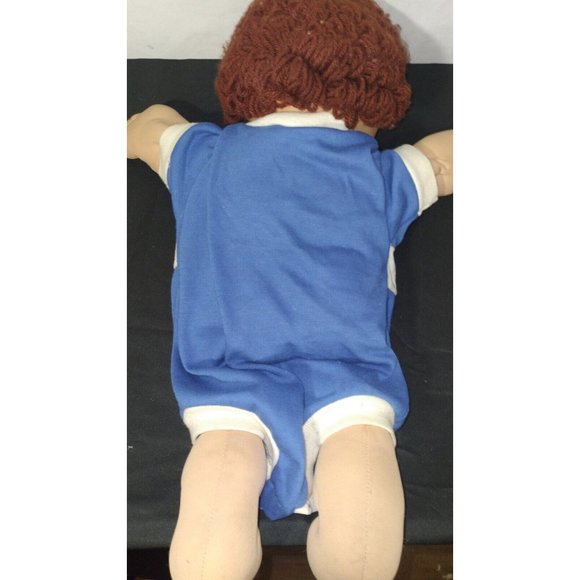 Vintage 1985 Cabbage Patch Boy Doll Brown Eyes Brown Curly Hair - Picture 7 of 8